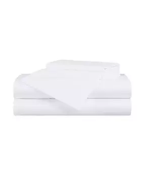 Комплект простыней из вискозы из бамбука, ультра-шелковистые роскошные простыни, 1 плоская простыня, 1 простыня на резинке, 2 наволочки, регулирующие температуру, дышащие, из экологически чистых источников Aston and Arden, белый