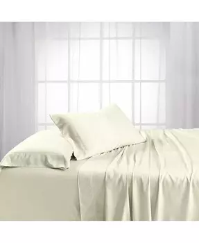 Комплект простыней из вискозы из бамбукового хлопка с глубокими карманами длиной 15 дюймов, полный Egyptian Linens, слоновая кость