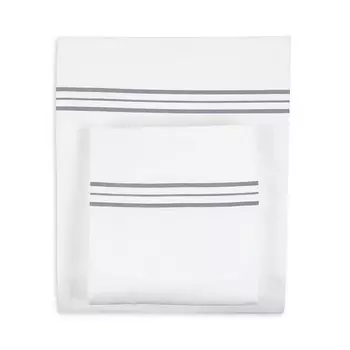 Комплект простыней с полосками Ann Gish, California King, белый