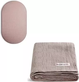 Комплект простыни и пеленального одеяла meowcards