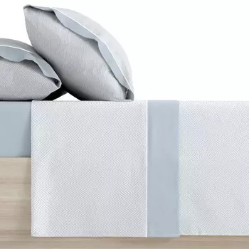 Комплект простыни из фланели с зигзагом Manterol, синий