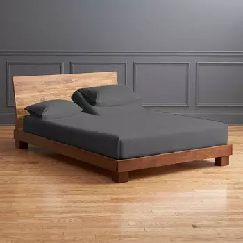 Комплект простыня и наволочки 1000 Aborn, темно-серый