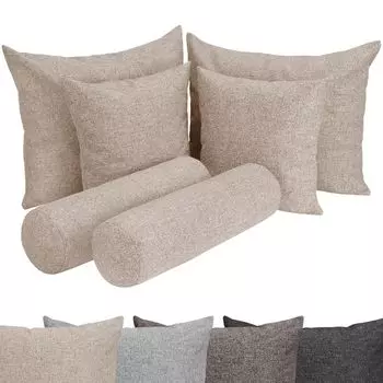 Комплект пружинных подушек для кровати Selfitex из 6 предметов: 2 диванные подушки XXL + 2 большие диванные подушки + 2 подголовника, диванные подушки, включая набивные подушки, цвет: песочный Selfitex GmbH