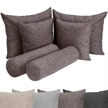 Комплект пружинных подушек Selfitex из 6 предметов, 2 диванные подушки размера XXL + 2 большие диванные подушки + 2 подголовника, диванные подушки, включая набивные подушки, цвет: коричневый Selfitex GmbH