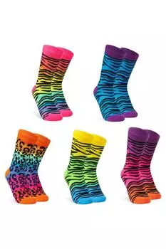 Комплект радужных носков, 5 шт. CityComfort, мультиколор