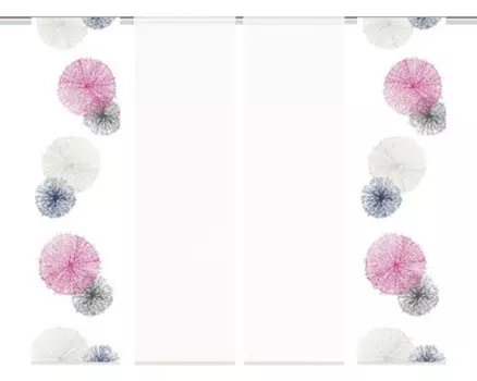 Комплект раздвижных штор Scoppio сиреневый 60х245 см, 5 шт. Home-Fashion, фиолетовый