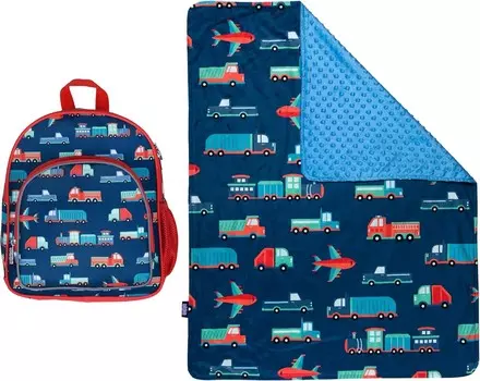 Комплект рюкзака Wildkin 12 дюймов с плюшевым детским одеялом (транспортировка)