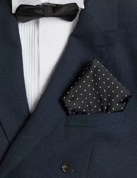 Комплект с галстуком в горошек и нагрудным платком Marks & Spencer, черный