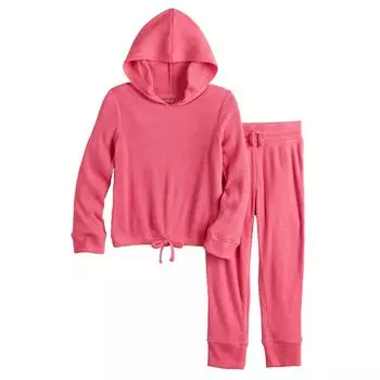 Комплект с капюшоном и брюками для бега Jumping Beans для девочек 4–12 лет Jumping Beans, розовый
