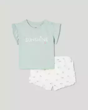Комплект с короткими рукавами для девочки Baby El Corte Ingls, цвет Jabn