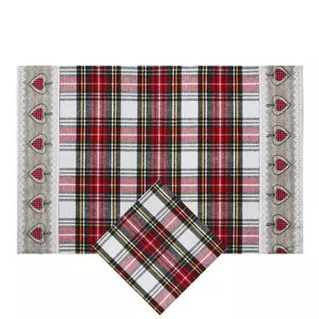 Комплект салфеток на стол из чистого хлопка в клетку - Глазго Daunex