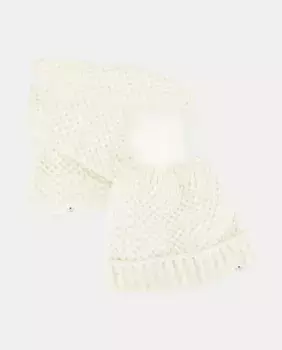 КОМПЛЕКТ ШАПКА И ВОРОТНИК ИЗ ШЕНИЛЬ Green Coast, цвет 120 Crudo