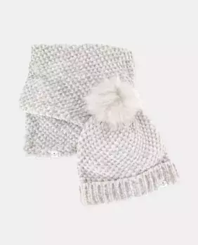 КОМПЛЕКТ ШАПКА И ВОРОТНИК ИЗ ШЕНИЛЬ Green Coast, цвет Verde Salvia