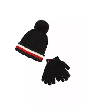 Комплект шапки и перчаток Big Boys Tommy Hilfiger, серый