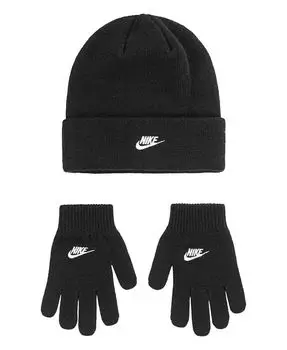Комплект шапки и перчаток Big Kids Club Nike, серый