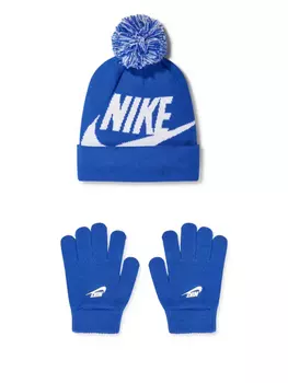 Комплект шапок-бини Nike Kids Swoosh, синий