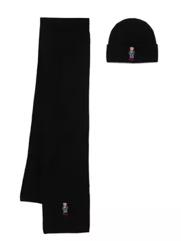 Комплект шарфов с мотивом Polo Bear от Polo Ralph Lauren, черный