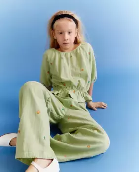 Комплект шифоновый для девочки Kids El Corte Ingls, зеленый