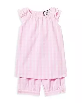 Комплект шорт Amelie в мелкую клетку для девочек — Baby, Little Kid, Big Kid Petite Plume, цвет Pink