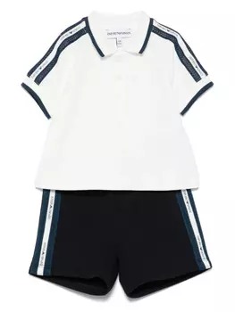 Комплект шорт Emporio Armani Kids с логотипом и лентой, белый
