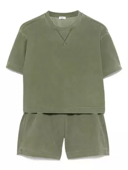 Комплект шорт Il Gufo с эффектом отбеливания, зеленый