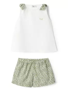 Комплект шорт Il Gufo с цветочным принтом, белый