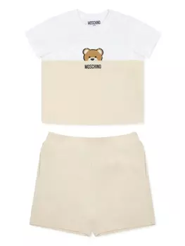 Комплект шорт Moschino Kids с мотивом Teddy Bear, нейтральный