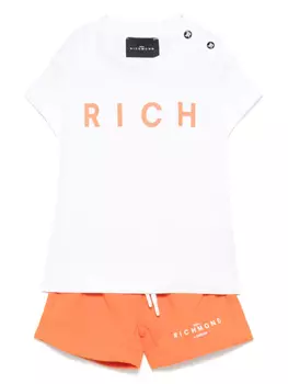 Комплект шорт с логотипом John Richmond Junior, белый