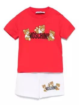 Комплект шорт с логотипом Moschino Kids, белый