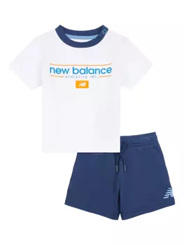 Комплект шорт с логотипом New Balance Kids, белый