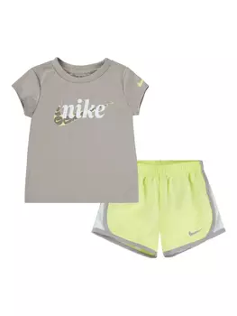 Комплект шорт с логотипом Nike Kids, коричневый