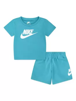 Комплект шорт с логотипом Nike Kids, синий