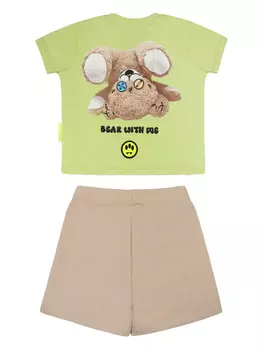 Комплект шорт с принтом медведя от Barrow Kids, зеленый