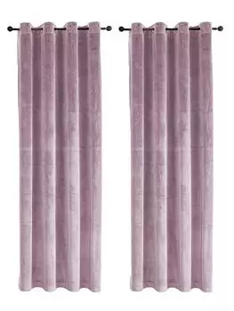 Комплект штор из 2-х люверсов черный блэкаут 140х245 см бархатная мягкая штора Haus und Deko