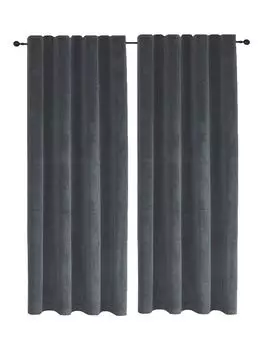 Комплект штор из 2 лент с рюшами Коричневый затемняющий 300 x 245 см Бархатный мягкий непрозрачный занавес Haus und Deko