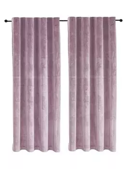 Комплект штор из 2 лент с рюшами антрацитовый затемняющий 300x245 см бархатные мягкие непрозрачные шторы Haus und Deko