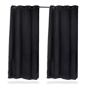 Комплект штор Relaxdays из 2 шт., черный