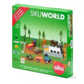 Комплект силоса Siku 5606 с крышкой, шинами и гранулами