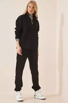 Комплект спортивного костюма - Черный - Классический крой Happiness stanbul, черный