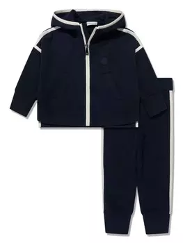 Комплект спортивного костюма Moncler Enfant с логотипом, синий