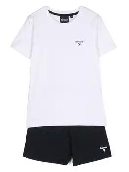 Комплект спортивного костюма с логотипом Barbour Kids, белый