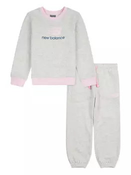 Комплект спортивного костюма с логотипом New Balance Kids, серый