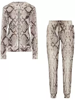 Комплект спортивного костюма с принтом питона Philipp Plein, нейтральный цвет
