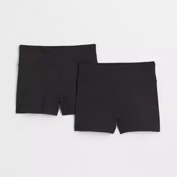 Комплект спортивных шорт H&M Kids Cycling, 2 предмета, черный