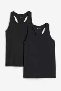 Комплект спортивных топов H&M Kids DryMove, 2 предмета, черный