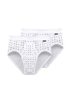 Комплект спортивных трусов из 2 штук Cotton Essentials в тонкую рубчику SCHIESSER