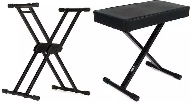 Комплект стойки Roland KS-20X X-Style с двойными распорками и сценическими стойками KT7800+ Deluxe X-Style Bench Roland + On-Stage KS-20X=1 KT7800+=1