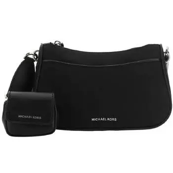 Комплект сумка и кошелек Michael Kors Jet Set Md Tz Pch Xbody Wallet, черный