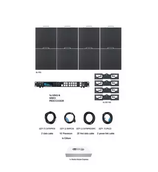 Комплект светодиодных видеопанелей American DJ VS5 4X2 - всего 8 светодиодных панелей, в наличии! VS5 4X2 LED Video Panel System Bundle - 8 LED Panels in Total, In-Stock!