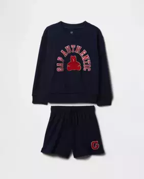 Комплект свитшотов и спортивных шорт "GAP AUTHENTIC", тёмно-синий